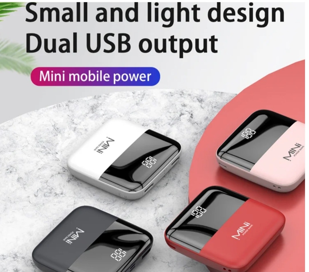 Mini powerbank 10.000mAh telefon snabb laddare