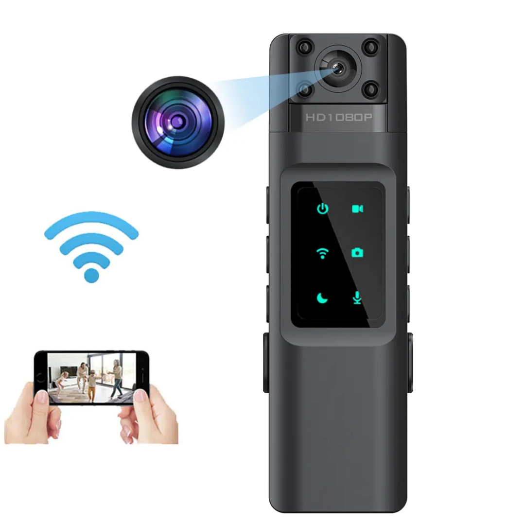 128GB, 180° mini DV  videokamera med wifi,1000 mAh