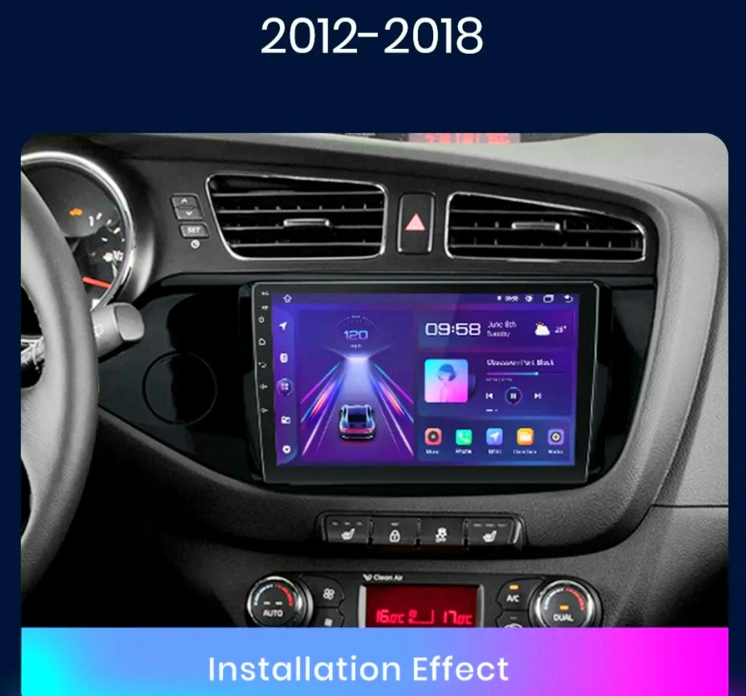 9"android 13, bilstereo  Kia Ceed (2012----2018) gps wifi  carplay android auto 3ä  Blåtand RDS,DSP, RAM: 4GB, ROM: 64GB, 4G LTE