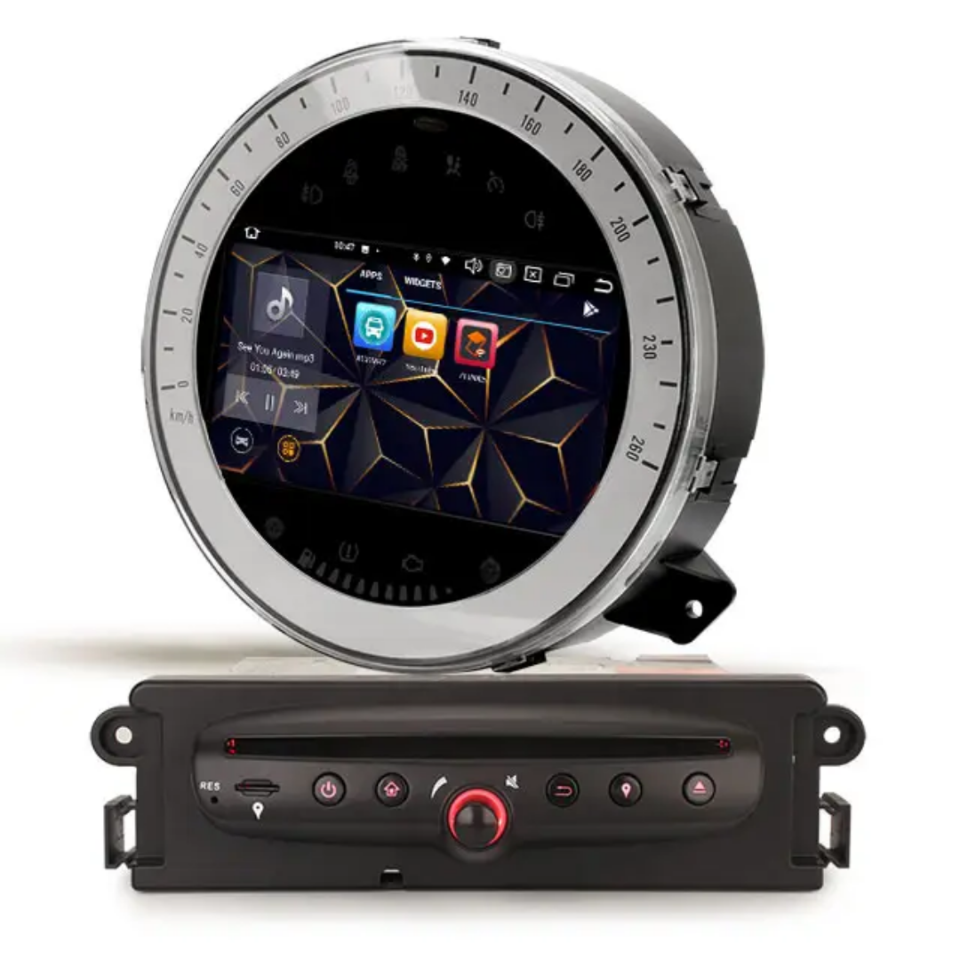 7" android 13, bilstereo  dvd-spelare BMW mini cooper(2006--2013) gps wifi carplay android auto blåtand rds Dsp RAM:4GB,ROM:64GB, 4G LTE