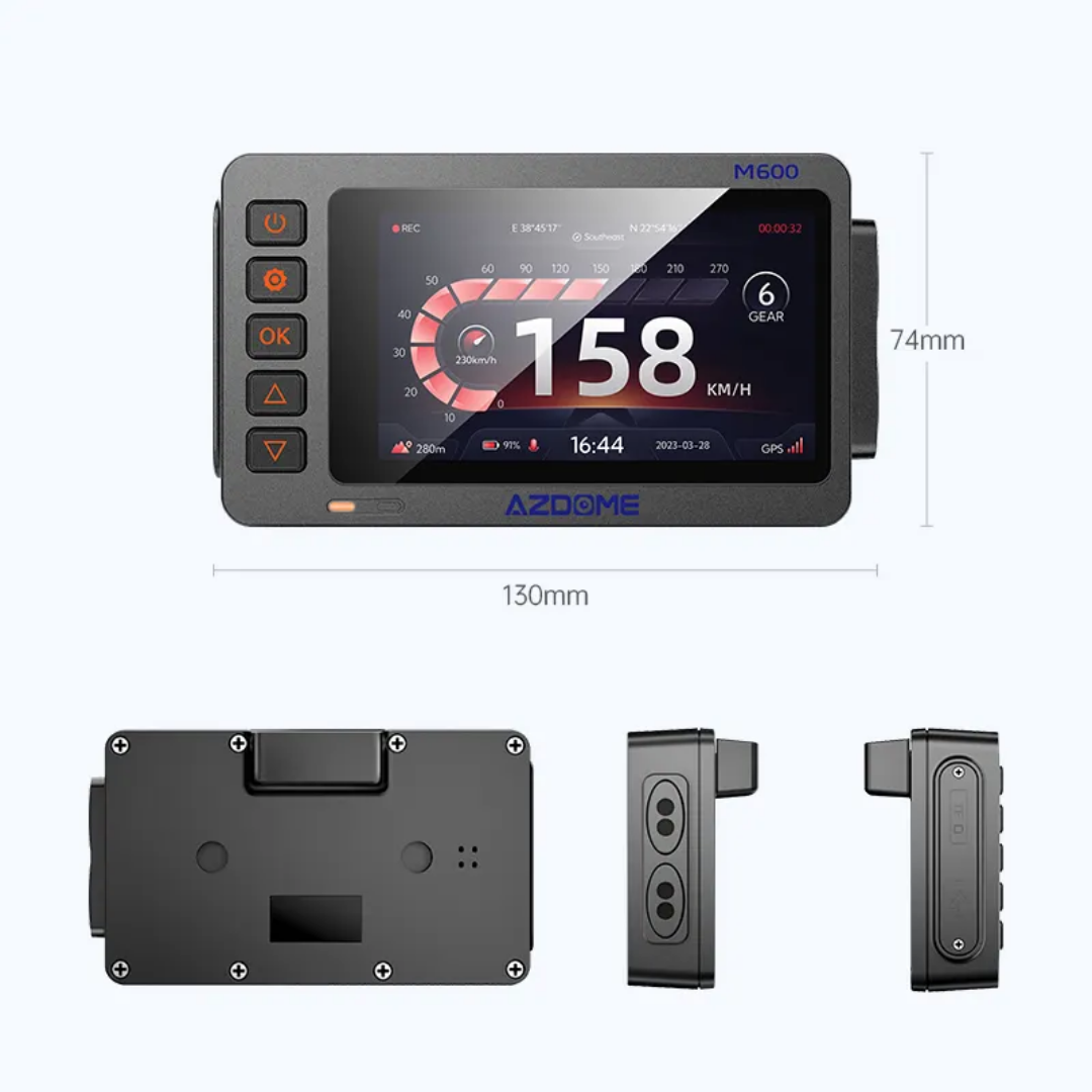 3" vattentät wifi  motorcykel dashcam
