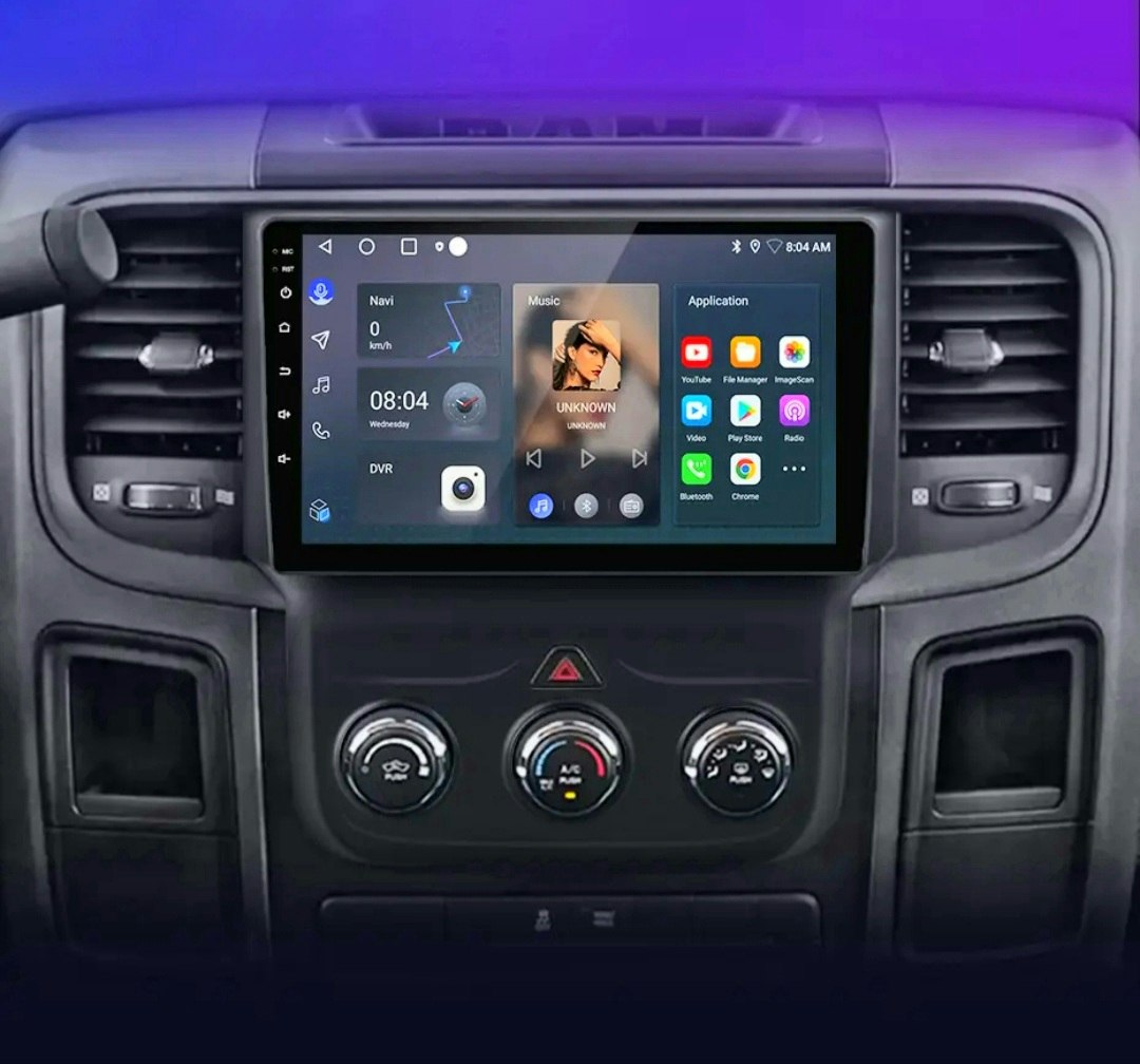 9"android 13 bilstereo  Dodge Ram  1500,2500,3500( 2013--2019) gps wifi carplay android auto blåtand rds Dsp RAM:4GB, ROM: 64GB, 4G LTE
