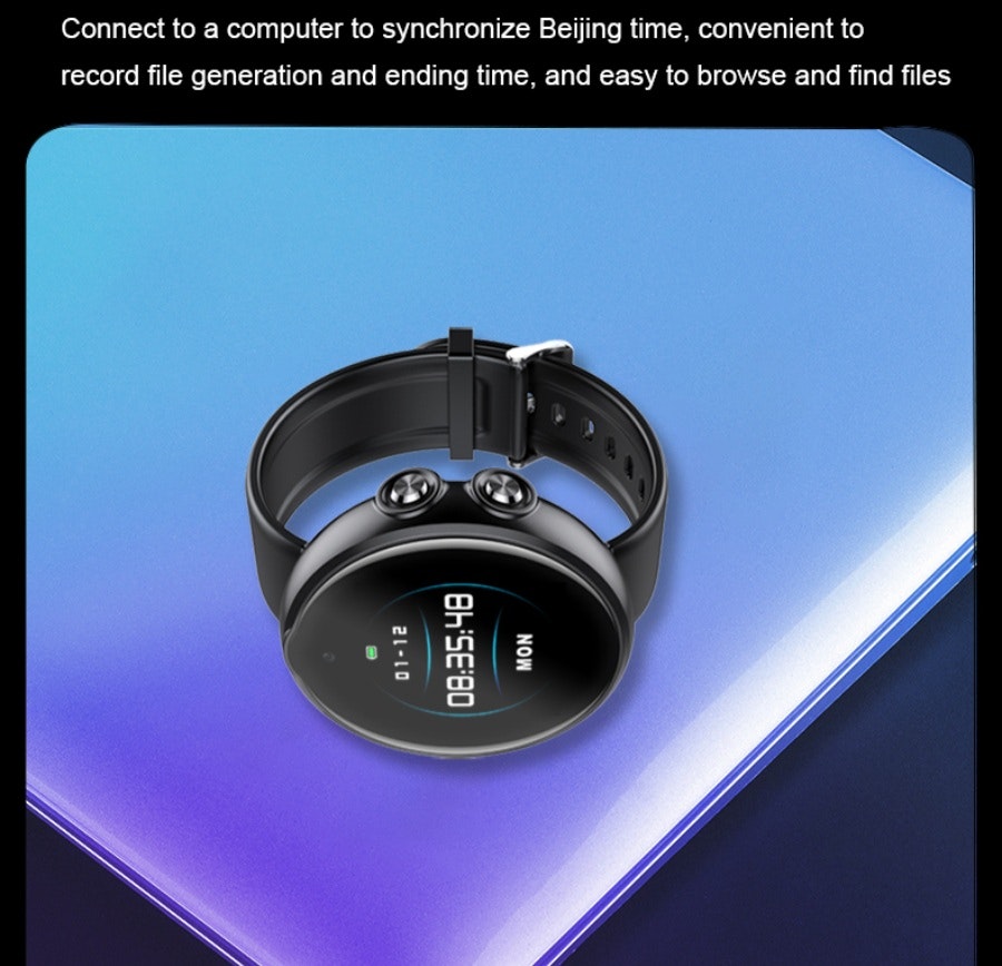 Klocka med HD videokamera, direkt inspelning, 16GB