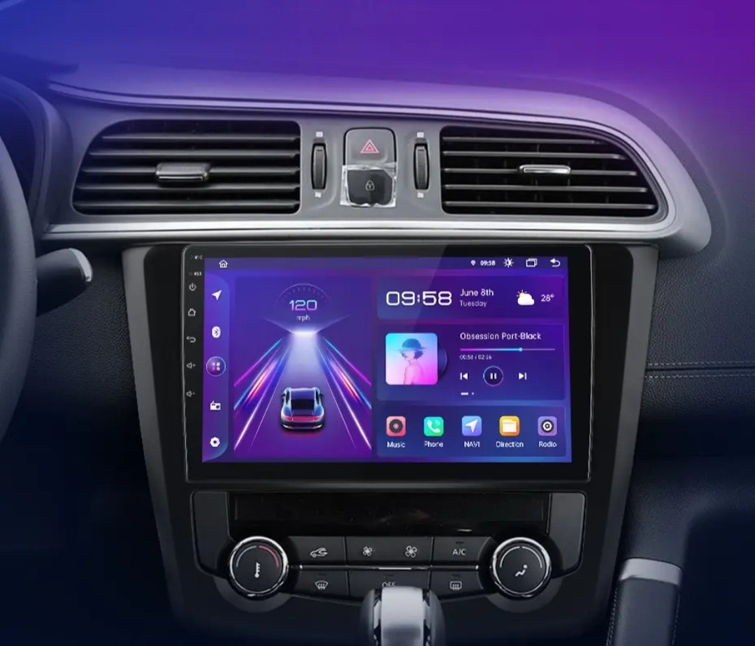 9"android 13,bilstereo Renault kadjar ( 2015--2019)gps wifi carplay android auto blåtand rds Dsp RAM:4GB, ROM:64GB  ,4G LTE