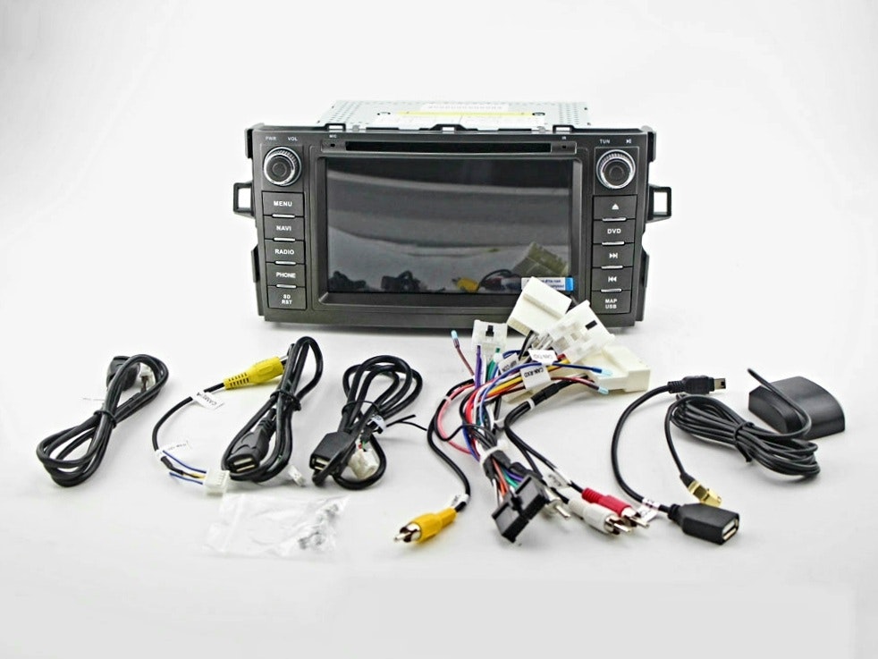 7"android 13, bilstereo  dvd spelare Toyota  Auris ( 2007--2012) gps wifi carplay android auto blåtand rds Dsp RAM: 4GB, ROM:64GB, 4G LTE