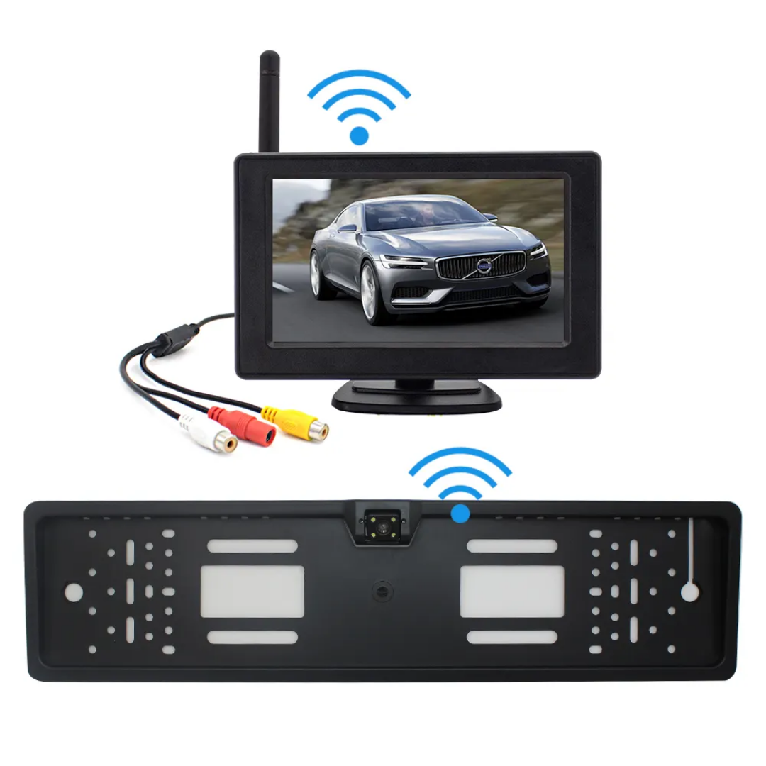 4,3" trådlös monitor+ 50M  trådlös nummerSkyltbackkamera