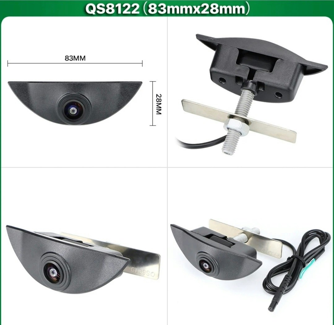 CCD HD 1080P vattentät  Front kamera (8,3×2,8 cm)   Volvo S40/S60/S90/V40/C30/XC60/XC90