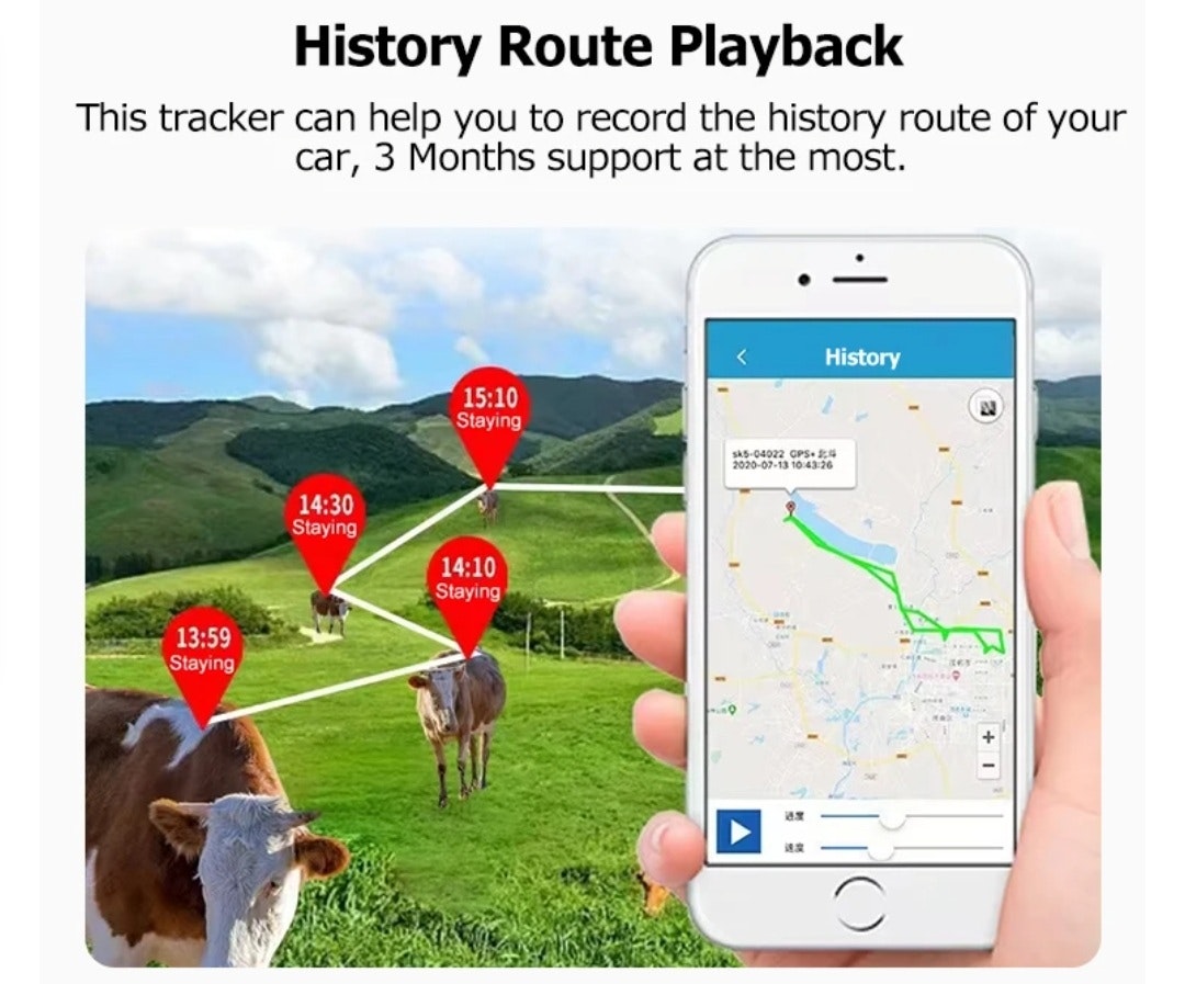 4G Solar vattentät  GPS tracker, 4000Mah