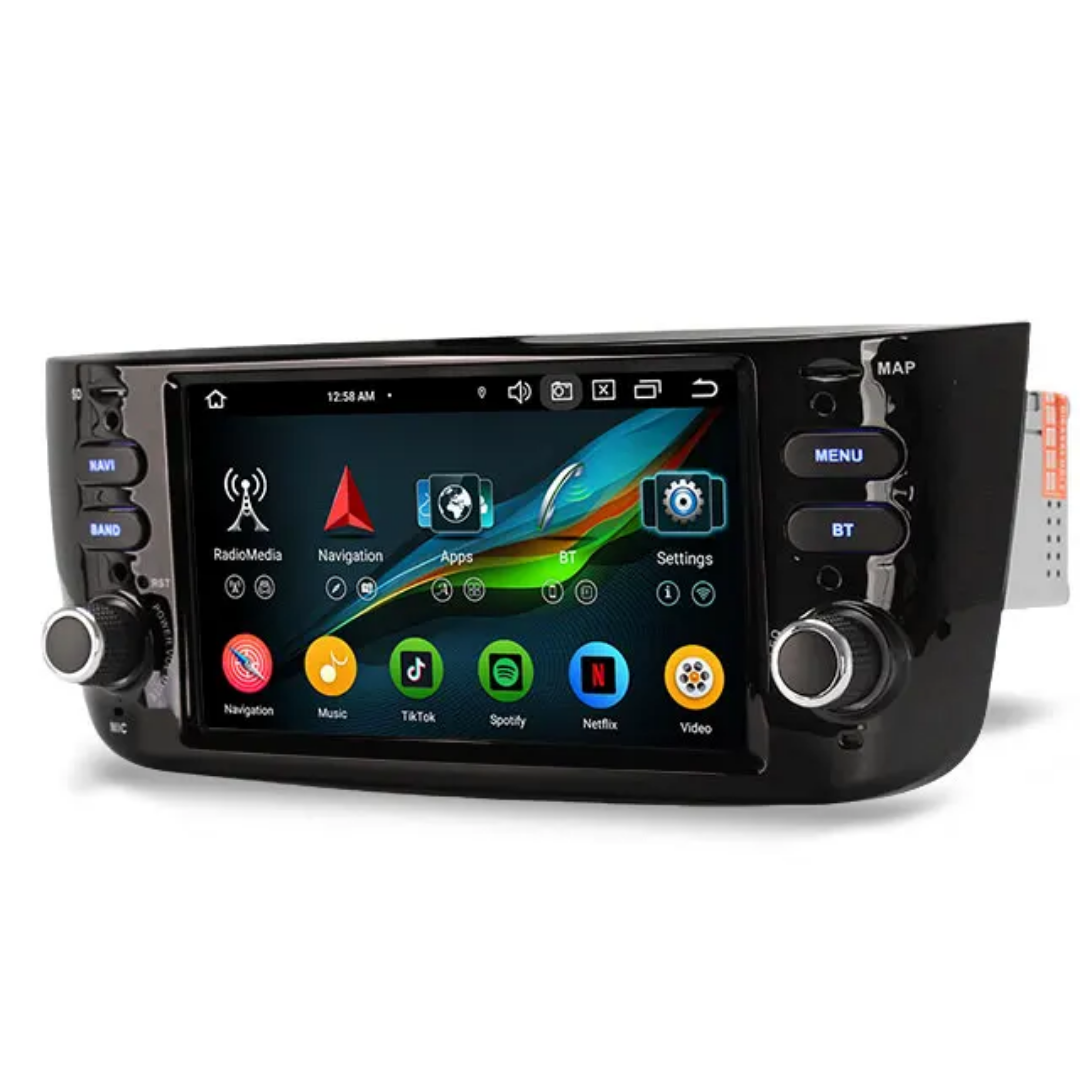 6,2" android 14 bilstereo Fiat Grande Punto( 2012-2016) gps wifi carplay android auto blåtand rds Dsp RAM: 4GB, ROM: 64GB, 4G LTE