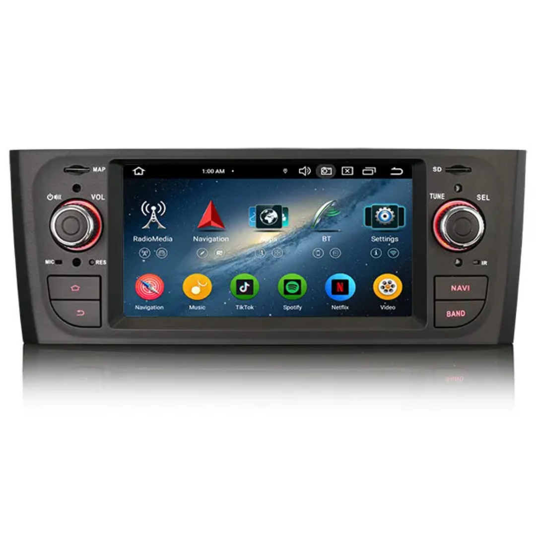 6,1" android 14, bilstereo  Fiat Grande Punto (2005-2009) gps wifi carplay android auto blåtand rds Dsp RAM: 4GB, ROM:64GB, 4G LTE