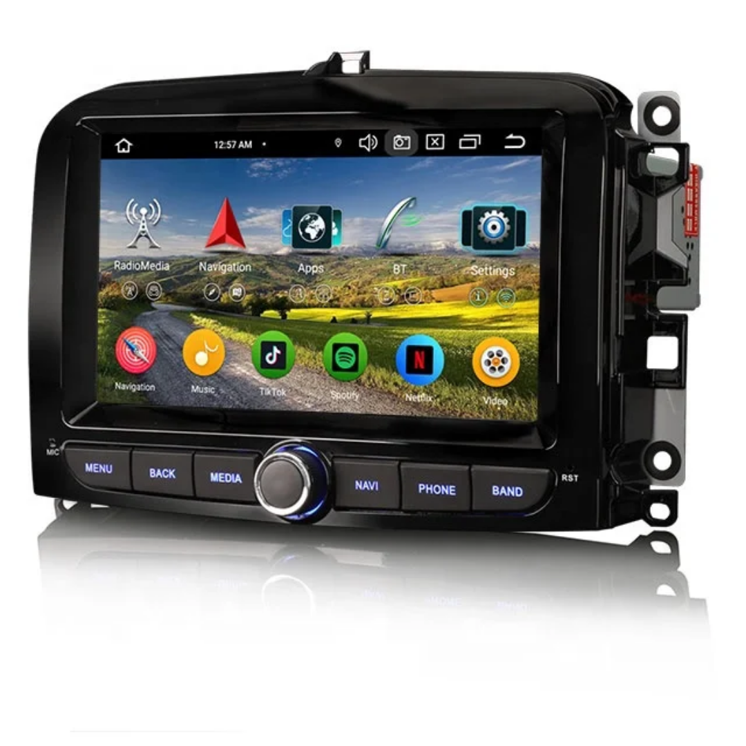 7"android 14, bilstereo Fiat 500L (2012-2019) gps wifi carplay android auto blåtand rds Dsp RAM: 4GB, ROM:64GB, 4G LTE
