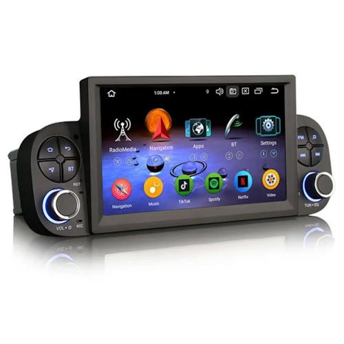 7"android 13, bilstereo Fiat Panda (2013-2020) gps wifi carplay android auto blåtand rds Dsp RAM:4GB, ROM:64GB, 4G LTE