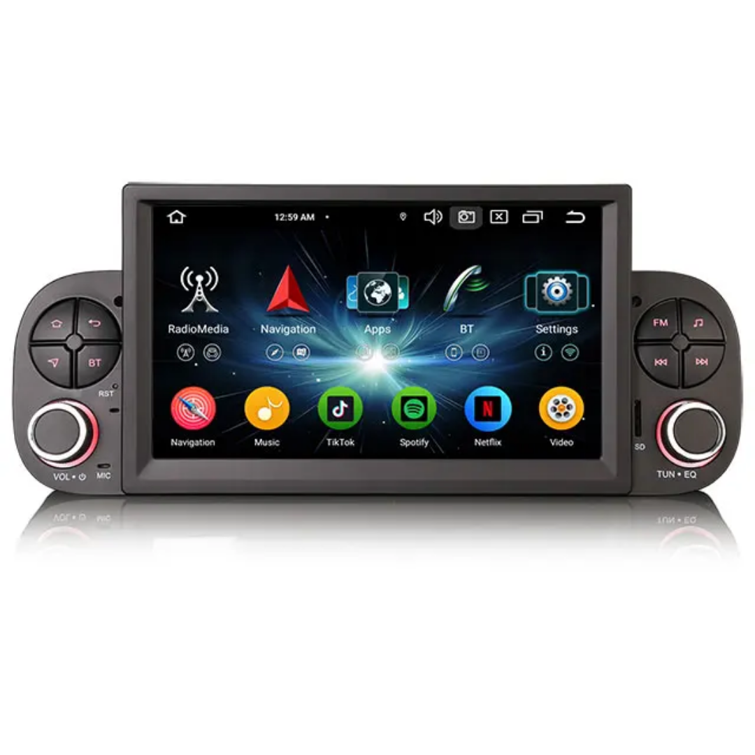 7"android 13, bilstereo Fiat Panda (2013-2020) gps wifi carplay android auto blåtand rds Dsp RAM:4GB, ROM:64GB, 4G LTE
