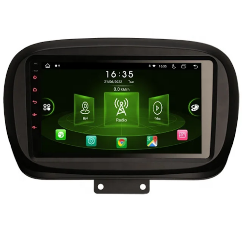 9"android 13, bilstereo Fiat 500X( 2014-2019) gps wifi carplay android auto blåtand rds Dsp RAM:4GB, ROM: 64GB, 4G LTE
