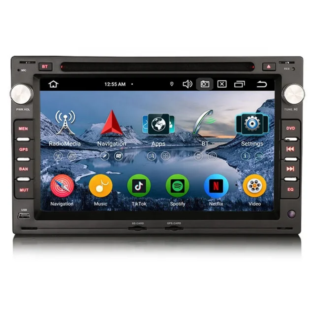 7" android 13 bilstereo dvd-spelare  Skoda Fabia/ Octavia/ Superb( 1998--2008) GPS  wifi carplay android auto blåtand rds Dsp RAM: 4GB, ROM:64GB, 4G LTE