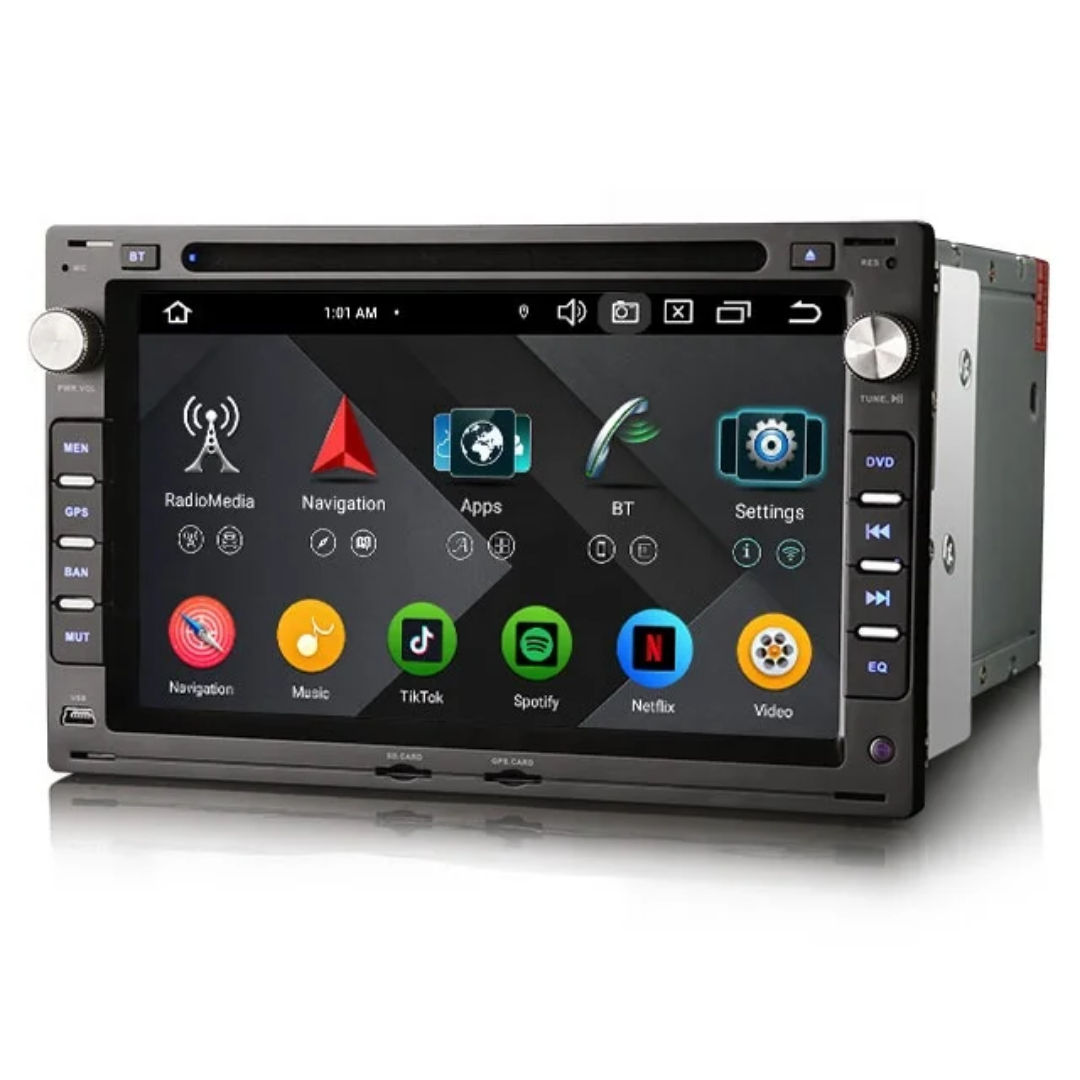7" android 13 bilstereo. Dvd-spelare SEAT IBIZA/ Leon/ Alhambra ( 1996--2008) GPS  wifi carplay android auto blåtand rds Dsp RAM: 4GB, ROM:64GB, 4G LTE