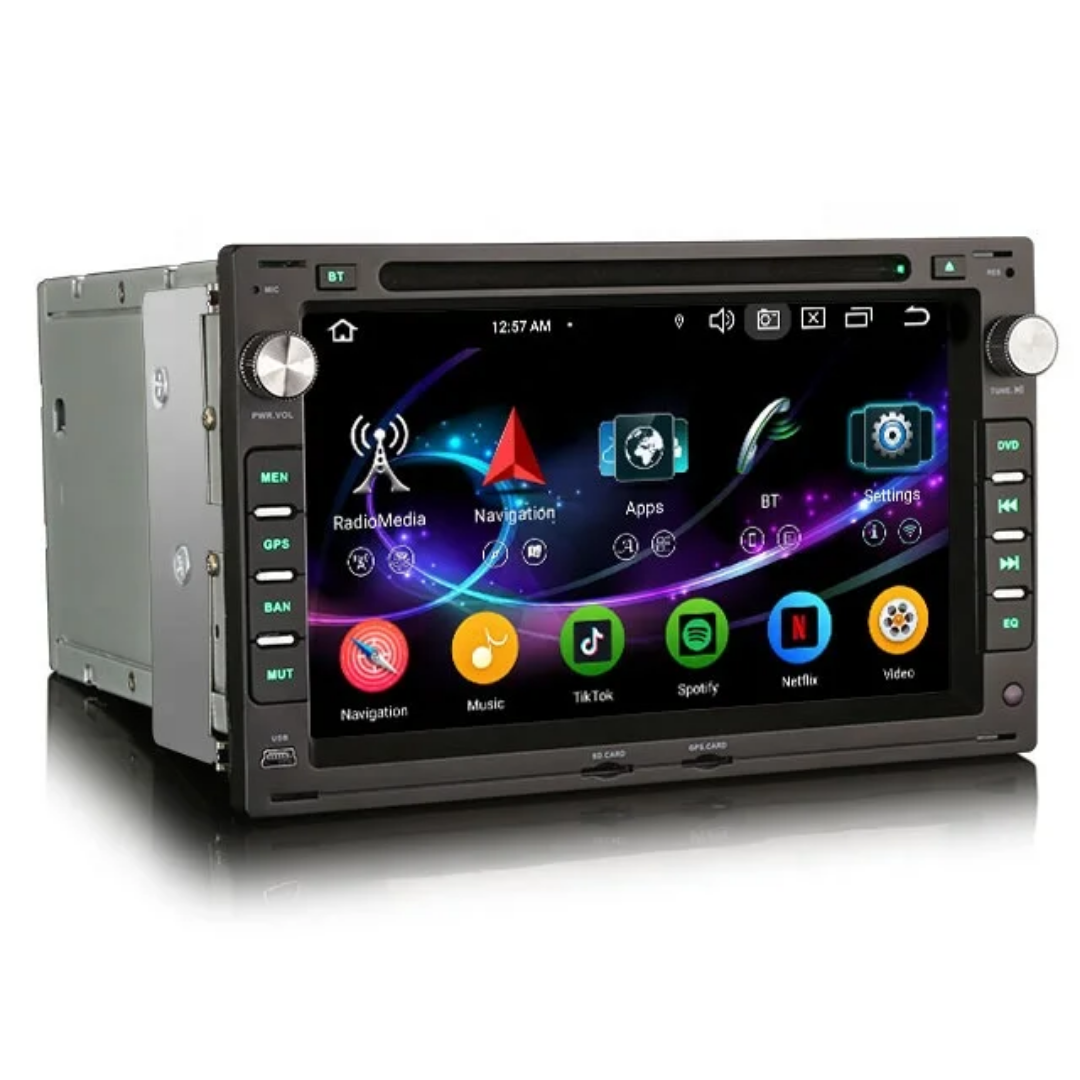7" android 13 bilstereo. Dvd-spelare SEAT IBIZA/ Leon/ Alhambra ( 1996--2008) GPS  wifi carplay android auto blåtand rds Dsp RAM: 4GB, ROM:64GB, 4G LTE