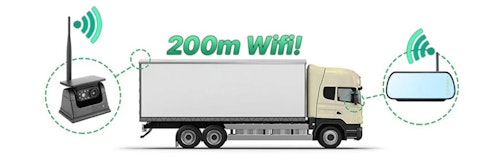 Trådlös 7-tums spegel-DVR-skärm med  2st solenergibaserad magnetisk wifi front& backkamera 9600mAh ,128GB  extra minne