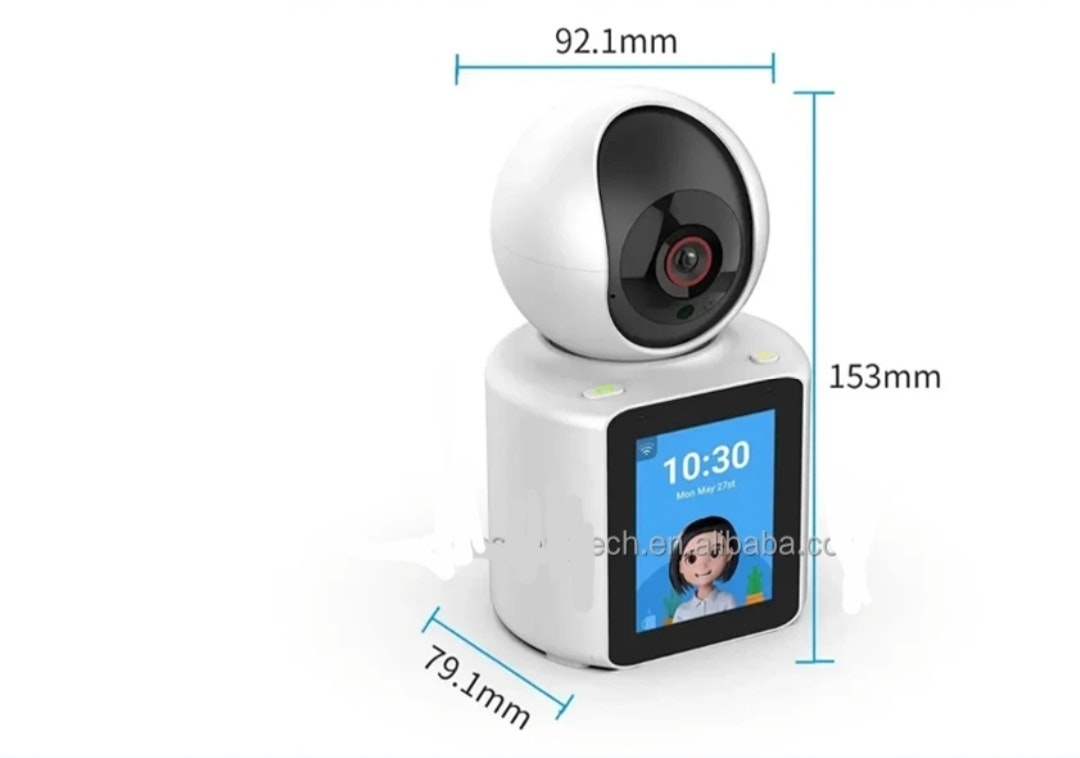 360° roterande 2 8" Wifi bevakningsystem  med 128 GB extra minne