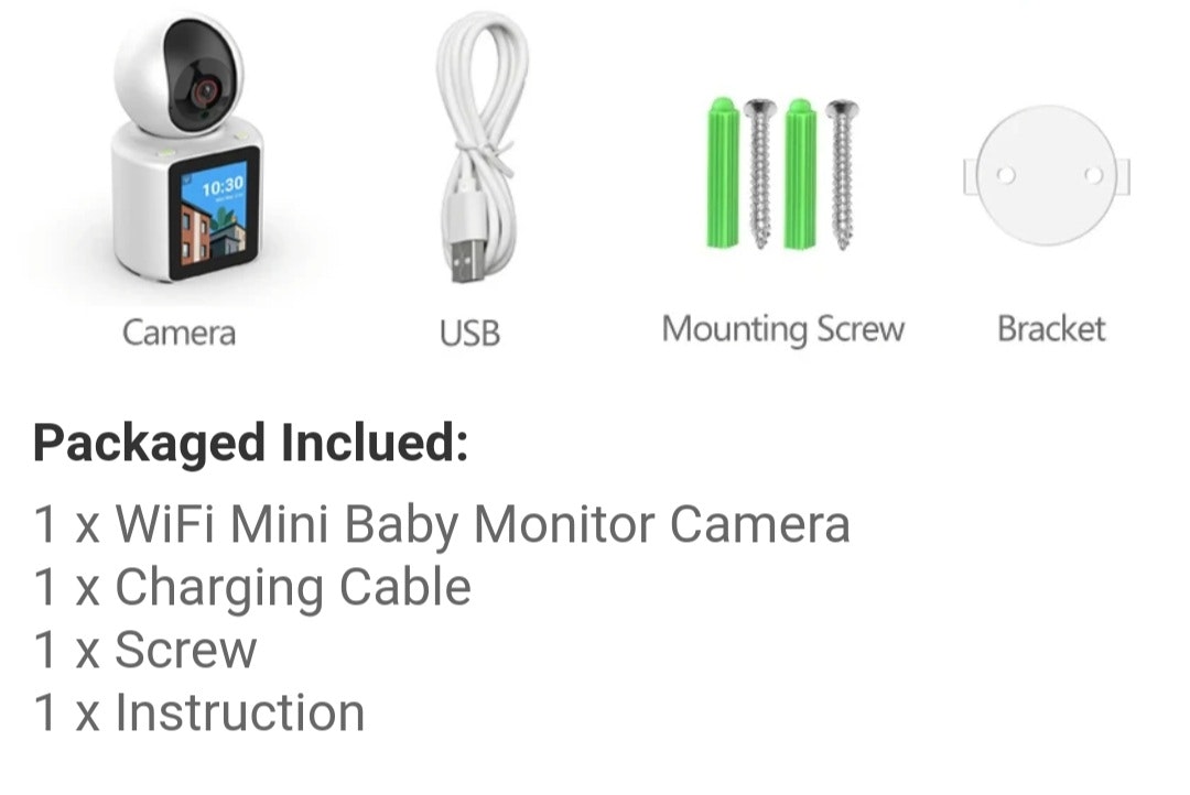 360° roterande 2 8" Wifi bevakningsystem  med 128 GB extra minne