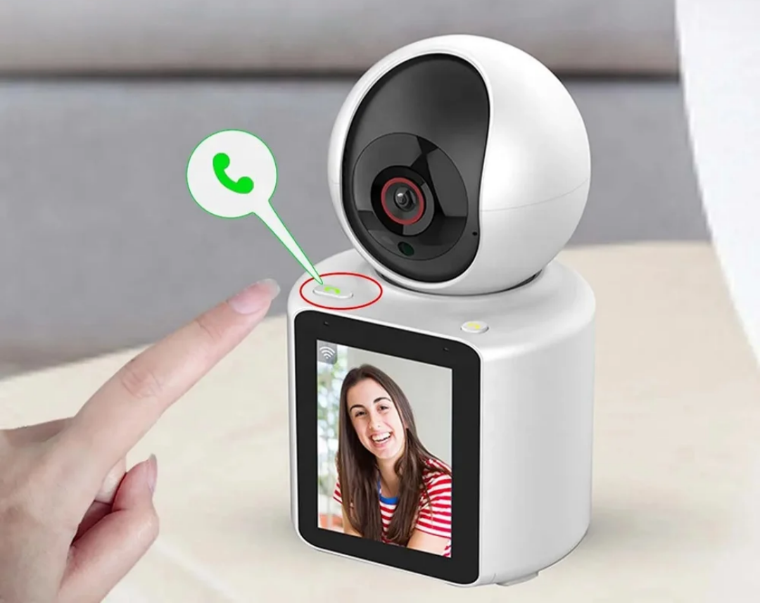 360° roterande 2 8" Wifi bevakningsystem  med 128 GB extra minne