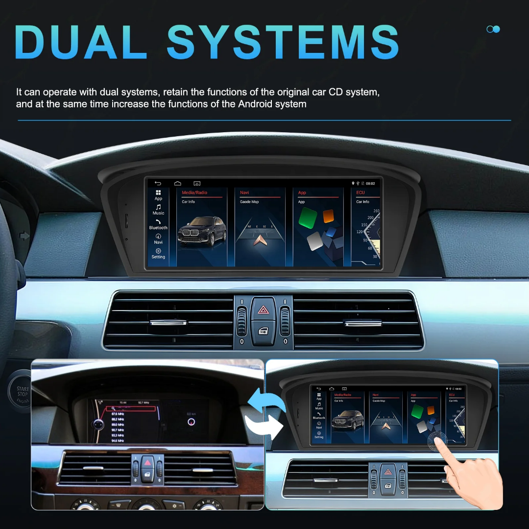 Android Bilstereo BMW 3-serien E60 2009-2012/5-serien E60 2009-2010