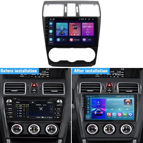 9"android 14 bilstereo  Subaru Forester( 2012-2015) gps wifi carplay android auto blåtand rds Dsp RAM:2GB,ROM:  32GB,4G LTE