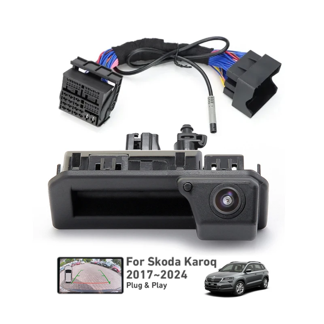 170° Canbus dynamisk backkamera för Skoda Karoq 2017~2024 Plug & Play | HD Night Vision | För MIB-enhet