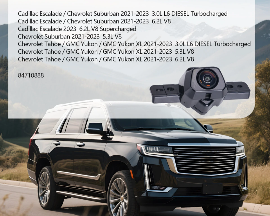 Original frontkamera  för Cadillac Escalade/Chevrolet Suburban/Chevrolet Tahoe/GMC Yukon/GMC Yukon XL 2021-2023, GMC Sierra/Yukon 2022-2024