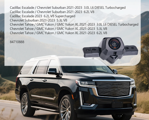 Original frontkamera  för Cadillac Escalade/Chevrolet Suburban/Chevrolet Tahoe/GMC Yukon/GMC Yukon XL 2021-2023, GMC Sierra/Yukon 2022-2024