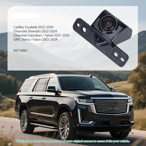 84710883 OE ersättningskamera Frontkamera för Cadillac Escalade 2022-2024, Chevrolet Silverado 2022-2024, Chevrolet Suburban/Tahoe 2021-2024, GMC Sierra/Yukon 2022-2024