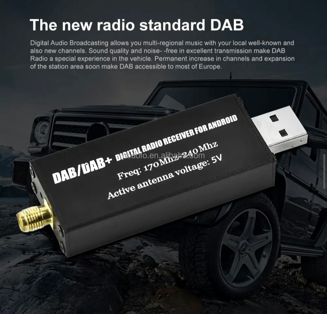 DAB/DAB+ , usb Digital radio mottagare till android bilstereo