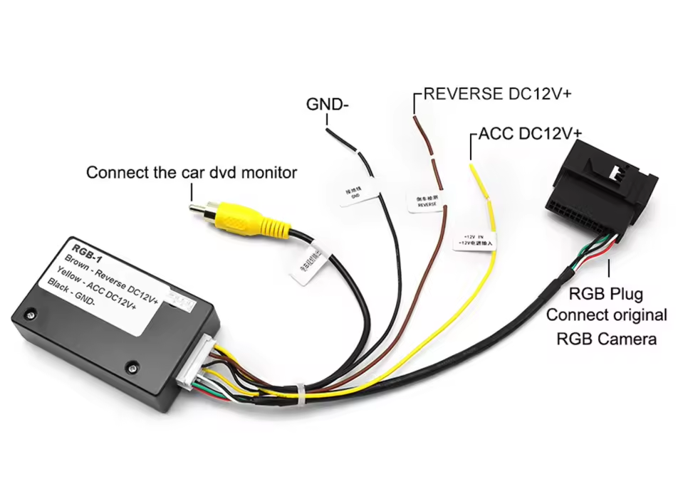 Vw original Backkamera  till rca adapter