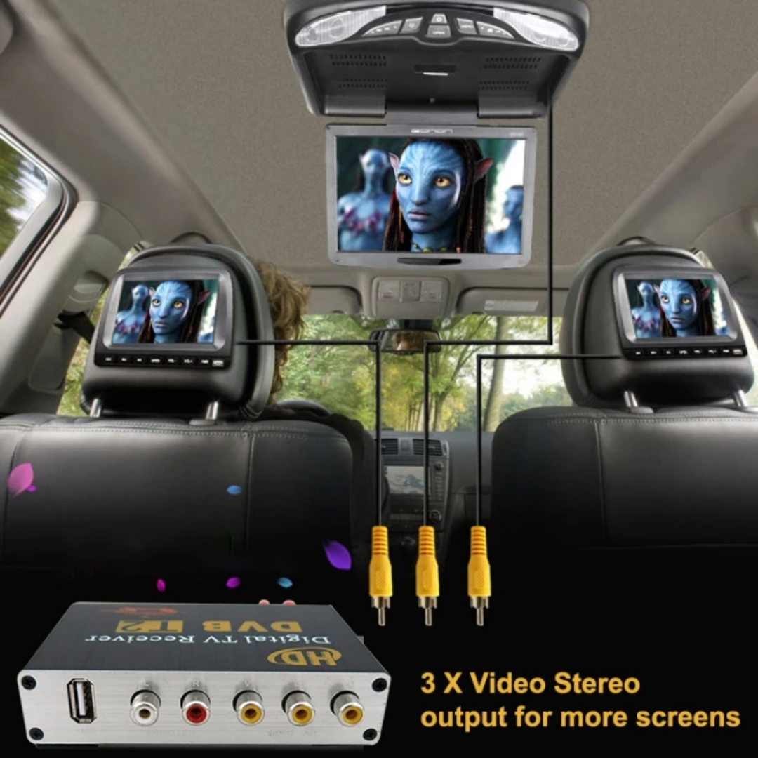 Bil digital Tv mottagate, DVB-T2, 90km/t,dual antenn
