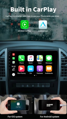 9" android 13 Bilstereo Mercedes Benz  Vito 3( 2014-- 2021)gps wifi carplay android auto blåtand rds Dsp RAM:8GB, ROM:256GB, 4G LTE