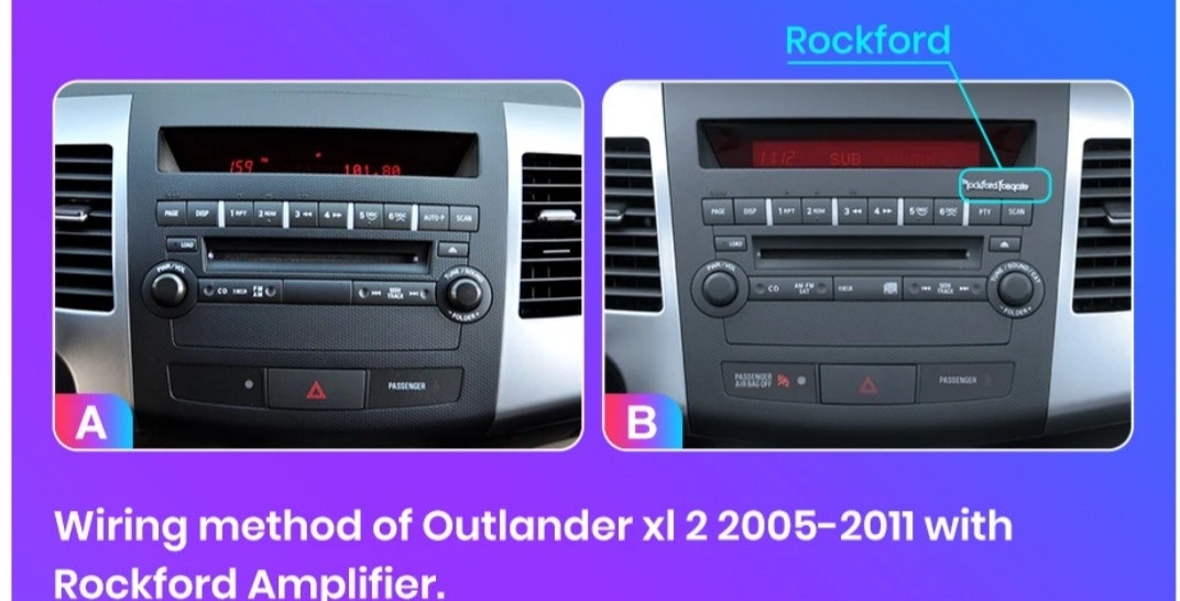 9" android 13 bilstereo Mitsubishi Outlander (2005--2011) gps wifi carplay android auto blåtand rds Dsp RAM:4GB  ROM: 64GB  4G LTE