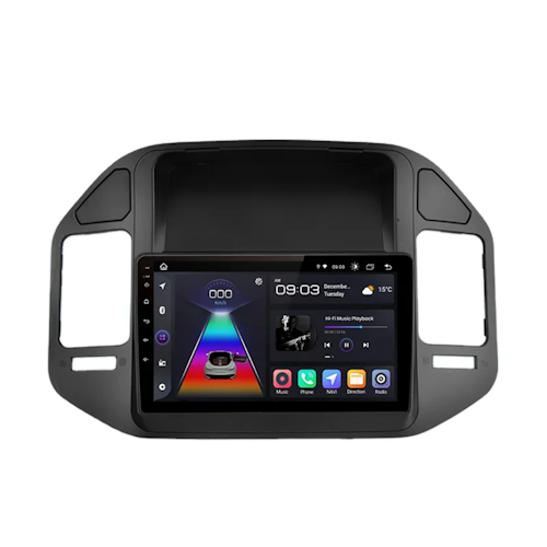 9"android 13. Bilstereo Mitsubishi Pajero ( 1999--2005) gps wifi carplay android auto blåtand rds Dsp RAM :6GB,ROM :128GB ,4G LTE, ADAS Frontkamera