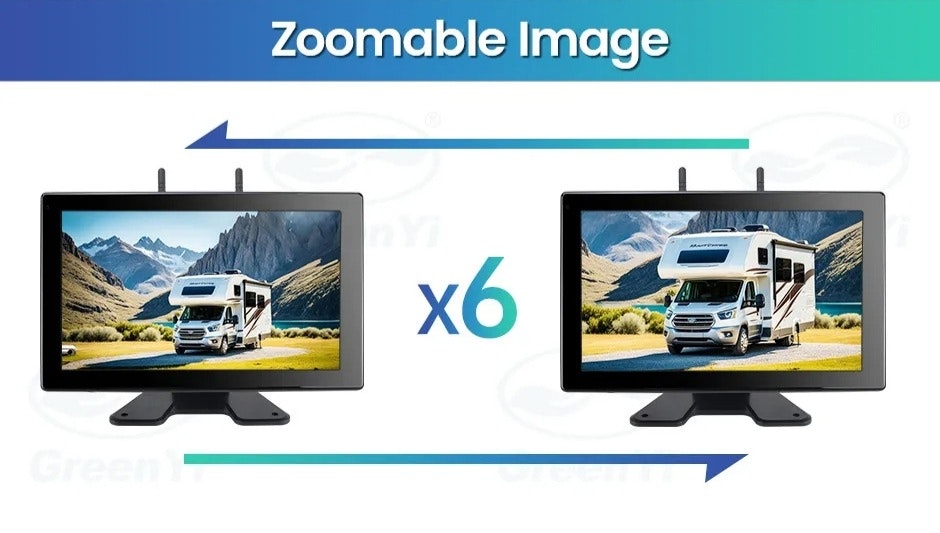 10,1'' AHD trådlös DVR-inspelningsmonitor pekskärm 4-kanals minikamera+ 128GB extra minne