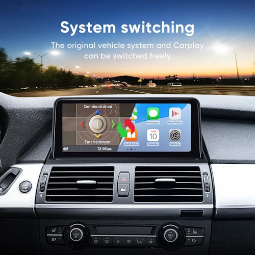 10,25 " android 13 bilstereo  BMW X5 E70 X6 E71 (2007-2010 ) CCC system   gps wifi carplay android auto  dsp RAM: 8GB, ROM: 128GB, 4G LTE