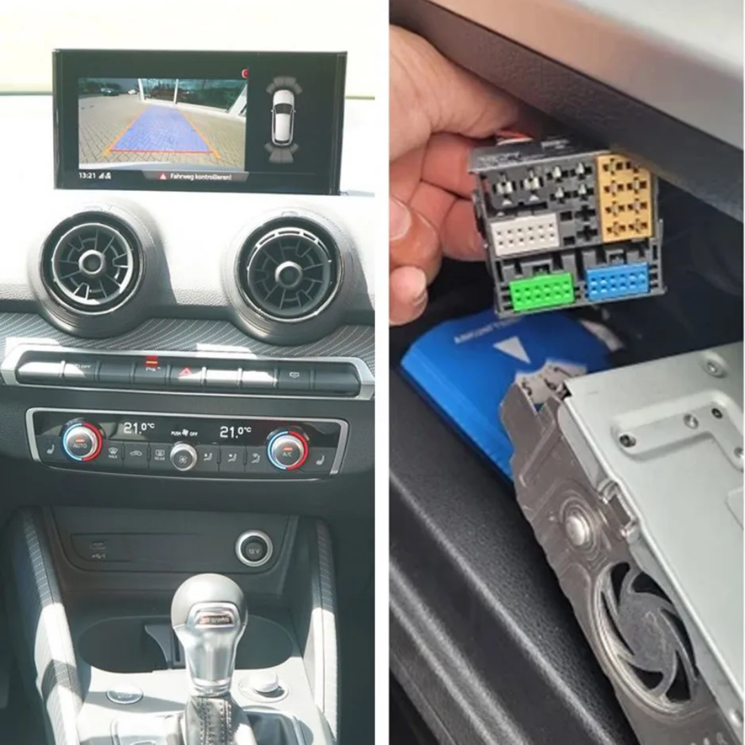 Canbus dynamisk backkamera för Audi Q2 mib2 STD 2-enhet ( 2017 -- 2020)