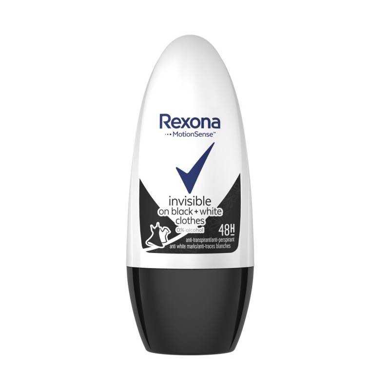Rexona Invisible Black & White Roll On Deodorant 50 ml