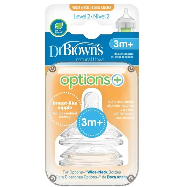 Dr Brown Dinapp Options + Size 2, 2-pack