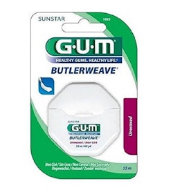 GUM ButlerWeave Waxed Dental Floss Mint Flavor 55 m