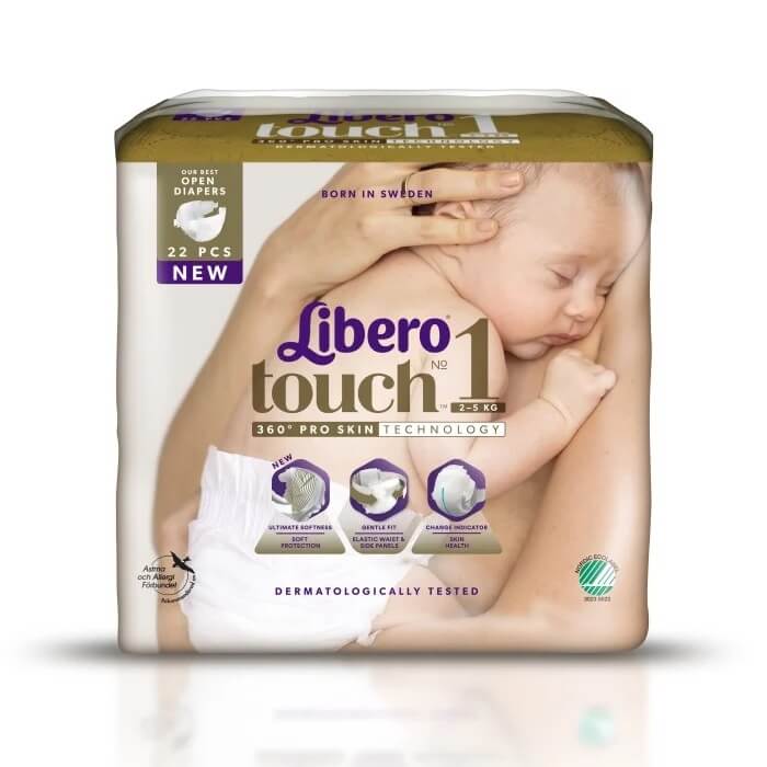 Libero Touch 1 Baby Diaper  (2-5 kg) 22 pcs