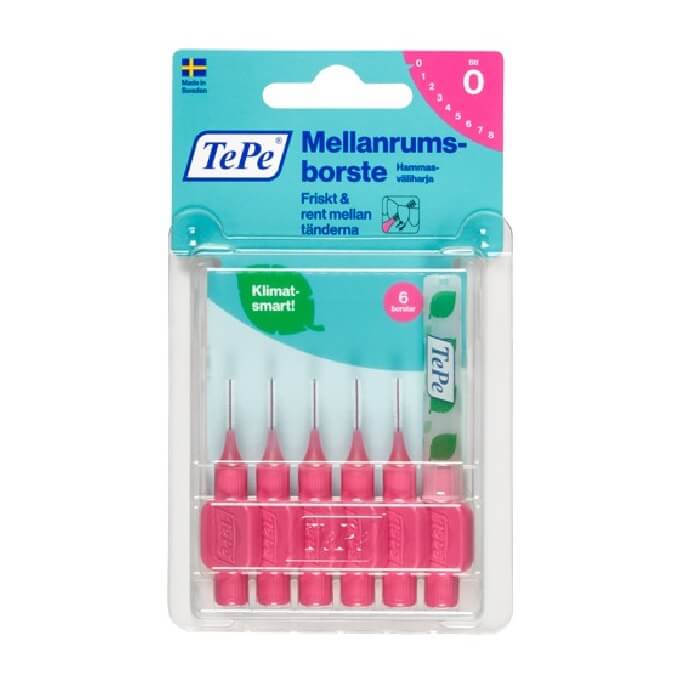 TePe Interdental Gum Brushes Pink 0.4 mm 6 pcs