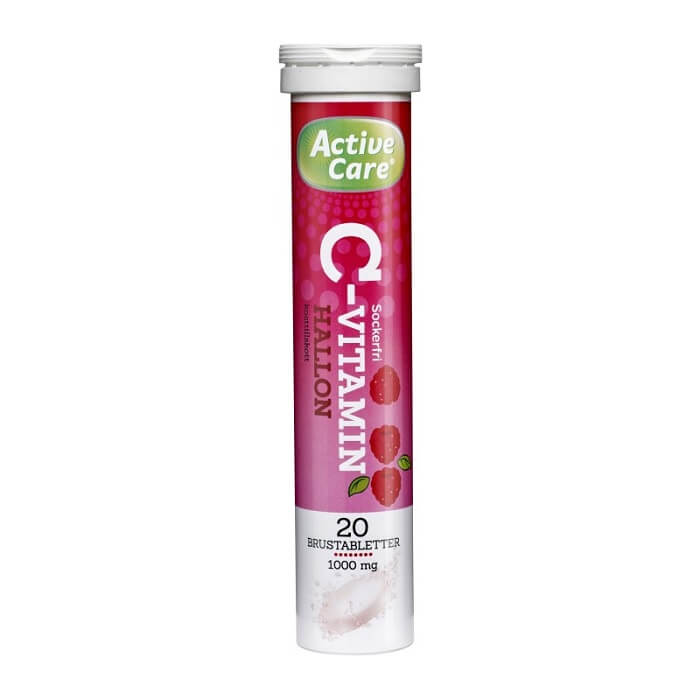 Active Care C-vitamin Raspberry 20 Effervescent Tablets