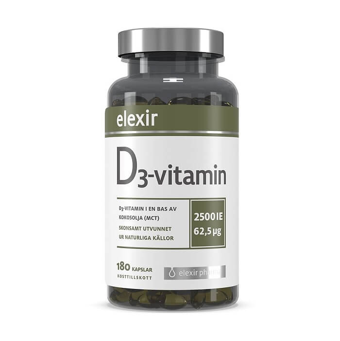 Elexir Vitamin D3 2500 IE 180 Capsules