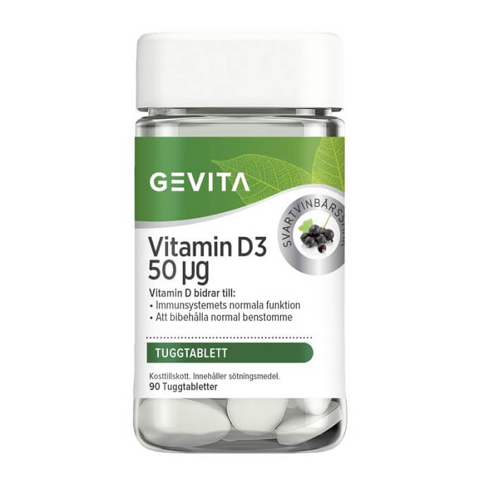 Gevita Vitamin D3 50 and 90 Chewable Tablets