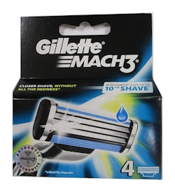 Gillette Mach3 Refill blades 4's