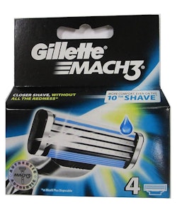 Gillette Mach3 Refill blades 4's